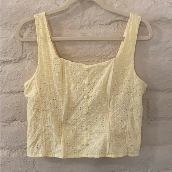 GB girls Tops - Eyelet pale yellow Corset tank